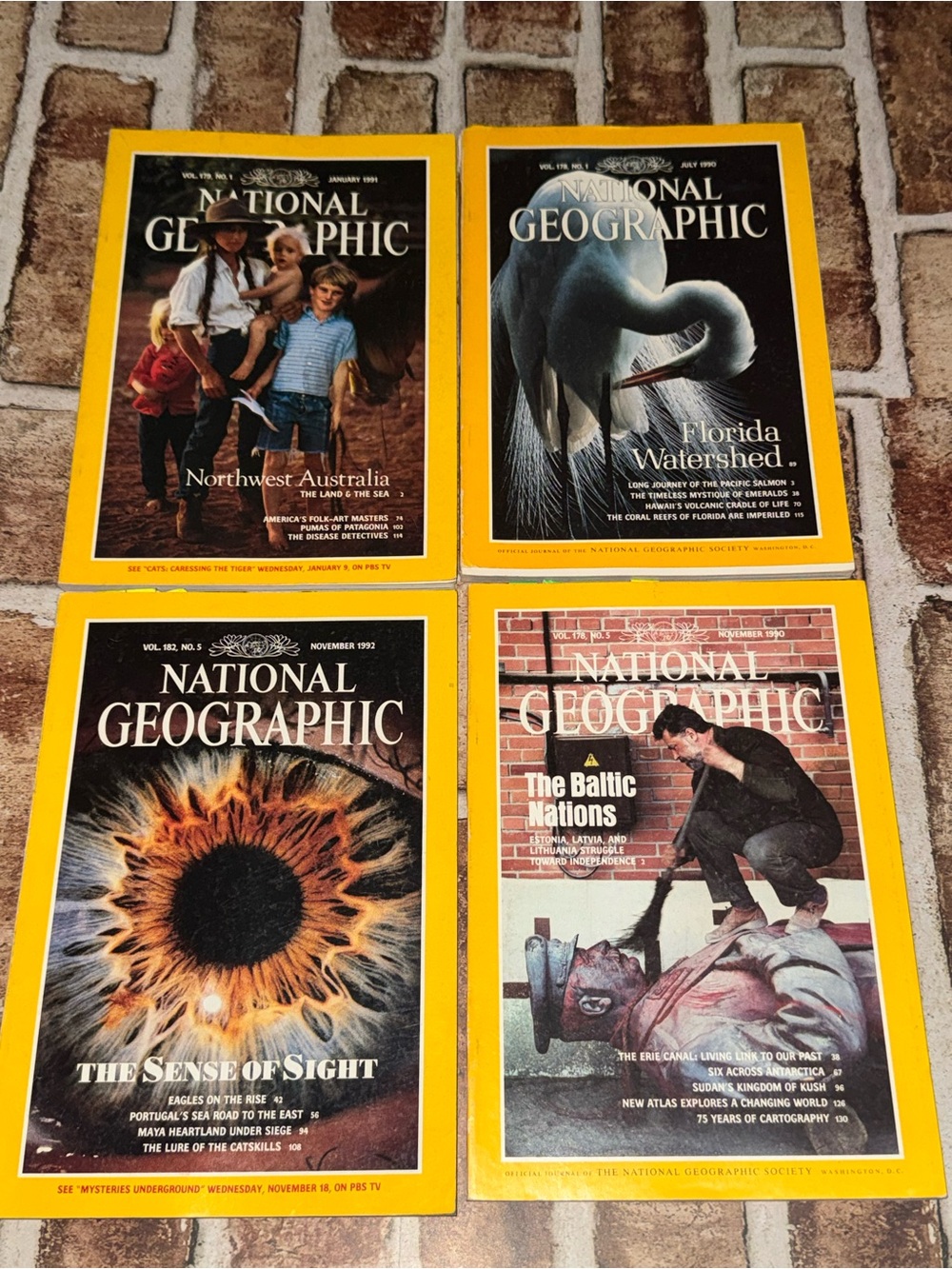 Lot of Vintage National Geographic Magazines 1970’s - 1990’s